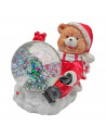 Bola de nieve de cristal con figura de resina 7,5 x 7 x 6 cm, globo de nieve, decoración del hogar, adorno, regalo, coleccionabl