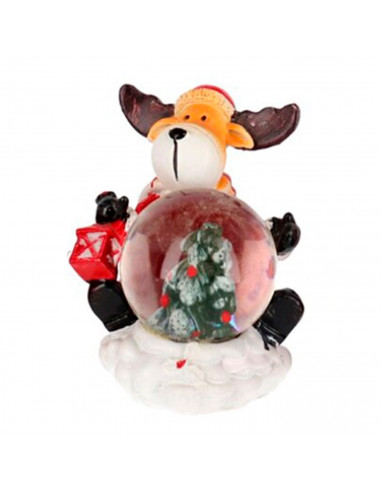 Bola de nieve de cristal con figura de resina 7,5 x 7 x 6 cm, globo de nieve, decoración del hogar, adorno, regalo, coleccionabl