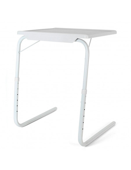 Mesa auxiliar plegable ajustable 52 x 40 x 72 cm, regulable en inclinación y altura, mesa multifuncional ligera, ideal para come