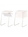 Mesa auxiliar plegable ajustable 52 x 40 x 72 cm, regulable en inclinación y altura, mesa multifuncional ligera, ideal para come