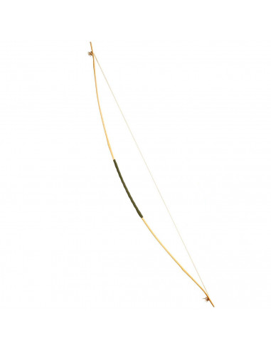Tradineur - Arco con flechas de 104 cm, arco de madera con cuerda para disfraz de indio con carcaj para colgar y 3 flechas con v