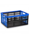 Tradineur - Caja plegable de plástico 32 litros, 22,5 x 47,2 x 34,5 cm, peso máximo 18 kg, caja, contenedor con asas para transp