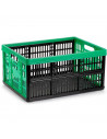 Tradineur - Caja plegable de plástico 32 litros, 22,5 x 47,2 x 34,5 cm, peso máximo 18 kg, caja, contenedor con asas para transp