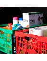 Tradineur - Caja plegable de plástico 32 litros, 22,5 x 47,2 x 34,5 cm, peso máximo 18 kg, caja, contenedor con asas para transp
