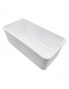 Jardinera rectangular blanca de plástico 10 x 24,7 x 13 cm, maceta, macetero, recipiente para plantas y flores, uso interior o e