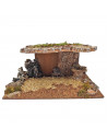 Tradineur - Cueva de corcho para figuras del nacimiento de 8-10 cm, portal, pesebre para belén navideño 11 x 24 x 13 cm, figura