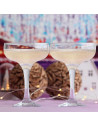 Tradineur - Set de 6 copas de champagne de cristal, 235 ml, modelo Misket, juego de copas clásicas con tallo fino 9,5 x 13,5 cm