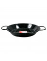 Tradineur - Paellera valenciana esmaltada, diámetro 18 cm, 1 ración, color negro, cocinar arroces, apta para gas, vitrocerámica,