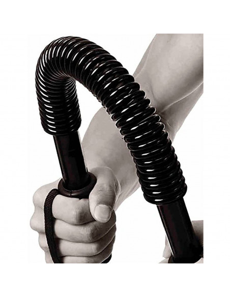 Tradineur - Barra de musculación 50 kg, barra flexible de ejercicio de resistencia, máquina entrenamiento de brazo y pectorales,