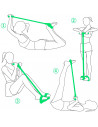 Banda elástica para ejercitar piernas y brazos, 18 kg, 4 tubos y pedal, multifunción, para yoga, fitness, cuerda de ejercicio de