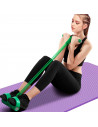 Banda elástica para ejercitar piernas y brazos, 18 kg, 4 tubos y pedal, multifunción, para yoga, fitness, cuerda de ejercicio de