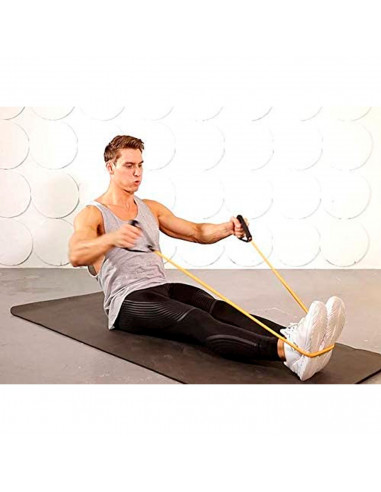 Banda elástica de resistencia para ejercitar piernas y brazos, 13,5 kg, multifunción, para yoga, fitness, cuerda de ejercicio pa