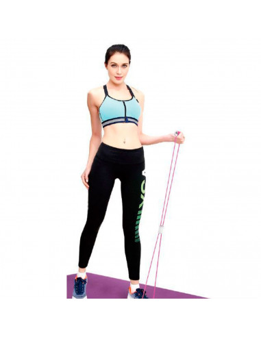 Banda elástica de fitness para ejercitar piernas y brazos, multifunción, para yoga, estiramientos, cuerda, goma de ejercicio par