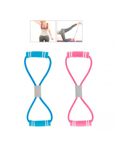 Banda elástica de fitness para ejercitar piernas y brazos, multifunción, para yoga, estiramientos, cuerda, goma de ejercicio par
