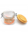 Tarro hermético de vidrio 500 ml, bote, frasco con tapa de madera 9,5 x 10,2 cm, ideal para conservas, caramelos, galletas, legu