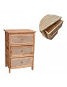 Cajonera marrón de madera, 3 cajones con rejilla, 58 x 40 x 29 cm, diseño clásico, torre de ordenación, mueble auxiliar almacena