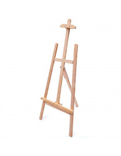 Tradineur - Caballete de madera de 150 cm para pintura, regulable en altura e inclinación, soporte de lienzos para pintar al óle
