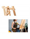 Tradineur - Caballete de madera de 150 cm para pintura, regulable en altura e inclinación, soporte de lienzos para pintar al óle