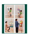 Tradineur - Caballete de madera de 150 cm para pintura, regulable en altura e inclinación, soporte de lienzos para pintar al óle