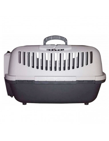 Tradineur - Transportín para perros, gatos portátil y transpirable 48 x 32 x 32 cm, porta mascotas de plástico desmontable con a