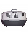 Tradineur - Transportín para perros, gatos portátil y transpirable 48 x 32 x 32 cm, porta mascotas de plástico desmontable con a