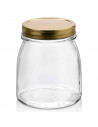 Tarro de vidrio multiusos 75 cl, bote redondo con tapa de rosca 12,7 x 11 cm, ideal para guardar alimentos, conservas, mermelada