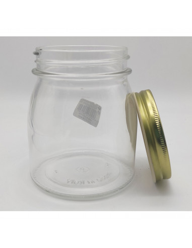 Tarro de vidrio multiusos 75 cl, bote redondo con tapa de rosca 12,7 x 11 cm, ideal para guardar alimentos, conservas, mermelada