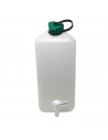 Tanque de agua 15 litros con grifo, 38 x 16 x 32 cm, bidón, garrafa, jarra, dispensador de agua, bebidas, recipiente, contenedor