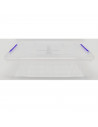 Tradineur - Caja de almacenaje de plástico transparente 2 litros, minicaja de ordenación apilable con tapa 7,5 x 25,5 x 16,8 cm,