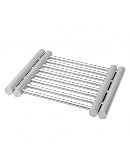 Salvamantel extensible de 23 a 38 cm de acero inoxidable, salvamanteles metálico para ollas, sartenes, bandejas, fuentes de horn