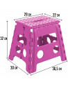 Tradineur - Taburete plegable infantil de pvc multiusos 32,5 x 28,5 x 21,5 cm, banqueta, asiento de plástico resistente para niñ