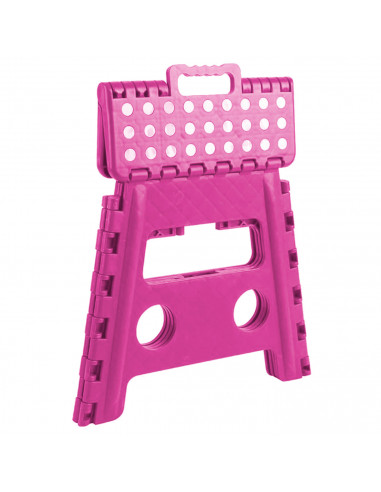 Tradineur - Taburete plegable infantil de pvc multiusos 32,5 x 28,5 x 21,5 cm, banqueta, asiento de plástico resistente para niñ