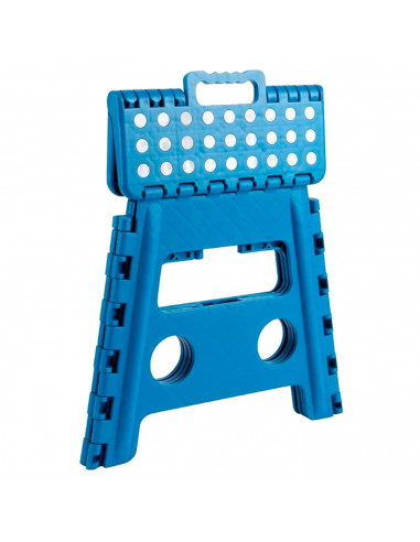 Tradineur - Taburete plegable infantil de pvc multiusos 32,5 x 28,5 x 21,5 cm, banqueta, asiento de plástico resistente para niñ