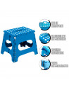 Tradineur - Taburete plegable infantil de pvc multiusos 32,5 x 28,5 x 21,5 cm, banqueta, asiento de plástico resistente para niñ