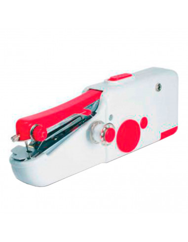 Máquina de coser portátil manual a pilas con accesorios, máquina coser a mano para principiantes, fácil de usar, puntada rápida,