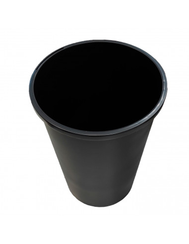 Tradineur - Cubo de basura de plástico con tapa 45 litros, 72 x 38,5 cm, contenedor de residuos, papelera con tapa deslizante, r