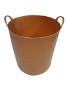 Capazo de plástico 42 litros, 45 x 34 cm, cubo flexible con asas, contenedor multifuncional, cesto, establo, jardín, alimentació