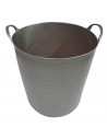 Capazo de plástico 42 litros, 45 x 34 cm, cubo flexible con asas, contenedor multifuncional, cesto, establo, jardín, alimentació