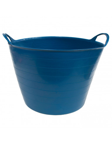 Capazo de plástico 42 litros, cubo flexible con asas 45 x 34 cm, contenedor multifuncional, cesto, establo, jardín, alimentación