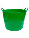 Capazo de plástico 42 litros, cubo flexible con asas 45 x 34 cm, contenedor multifuncional, cesto, establo, jardín, alimentación