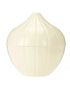 Tradineur - Guarda cebollas, plástico 9,8 x 12,2 cm, recipiente con tapa para guardar, almacenar cebollas, alimentos, caja para