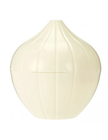 Tradineur - Guarda cebollas, plástico 9,8 x 12,2 cm, recipiente con tapa para guardar, almacenar cebollas, alimentos, caja para