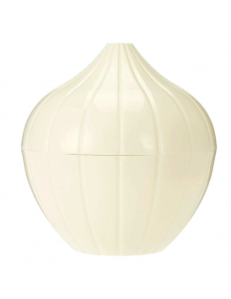Tradineur - Guarda cebollas, plástico 9,8 x 12,2 cm, recipiente con tapa para guardar, almacenar cebollas, alimentos, caja para