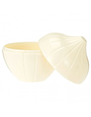 Tradineur - Guarda cebollas, plástico 9,8 x 12,2 cm, recipiente con tapa para guardar, almacenar cebollas, alimentos, caja para