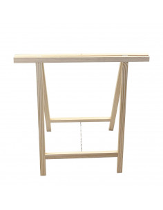 Tradineur - Caballete de madera plegable para carpintería 74 x 75 cm, bricolaje, soporte montar tableros, cortar madera, taller