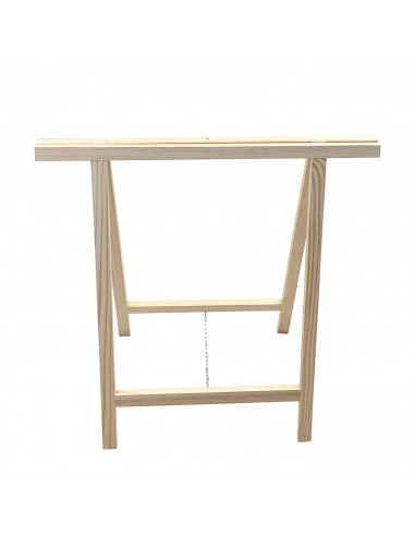 Tradineur - Caballete de madera plegable para carpintería 74 x 75 cm, bricolaje, soporte montar tableros, cortar madera, taller