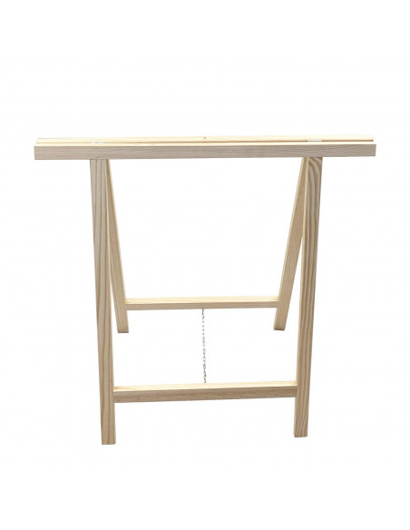 Tradineur - Caballete de madera plegable para carpintería 74 x 75 cm, bricolaje, soporte montar tableros, cortar madera, taller