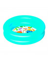 Tradineur - Piscina hinchable redonda infantil, 20 litros, vinilo resistente, pared de doble anillo, jardín, patio, fácil de mon