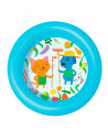 Tradineur - Piscina hinchable redonda infantil, 20 litros, vinilo resistente, pared de doble anillo, jardín, patio, fácil de mon