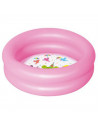 Tradineur - Piscina hinchable redonda infantil, 20 litros, vinilo resistente, pared de doble anillo, jardín, patio, fácil de mon